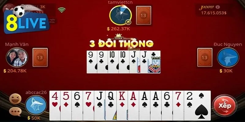 Luật chơi đánh bài tiến lên tại 8live